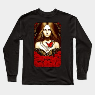 Vintage Red Queen Art Long Sleeve T-Shirt